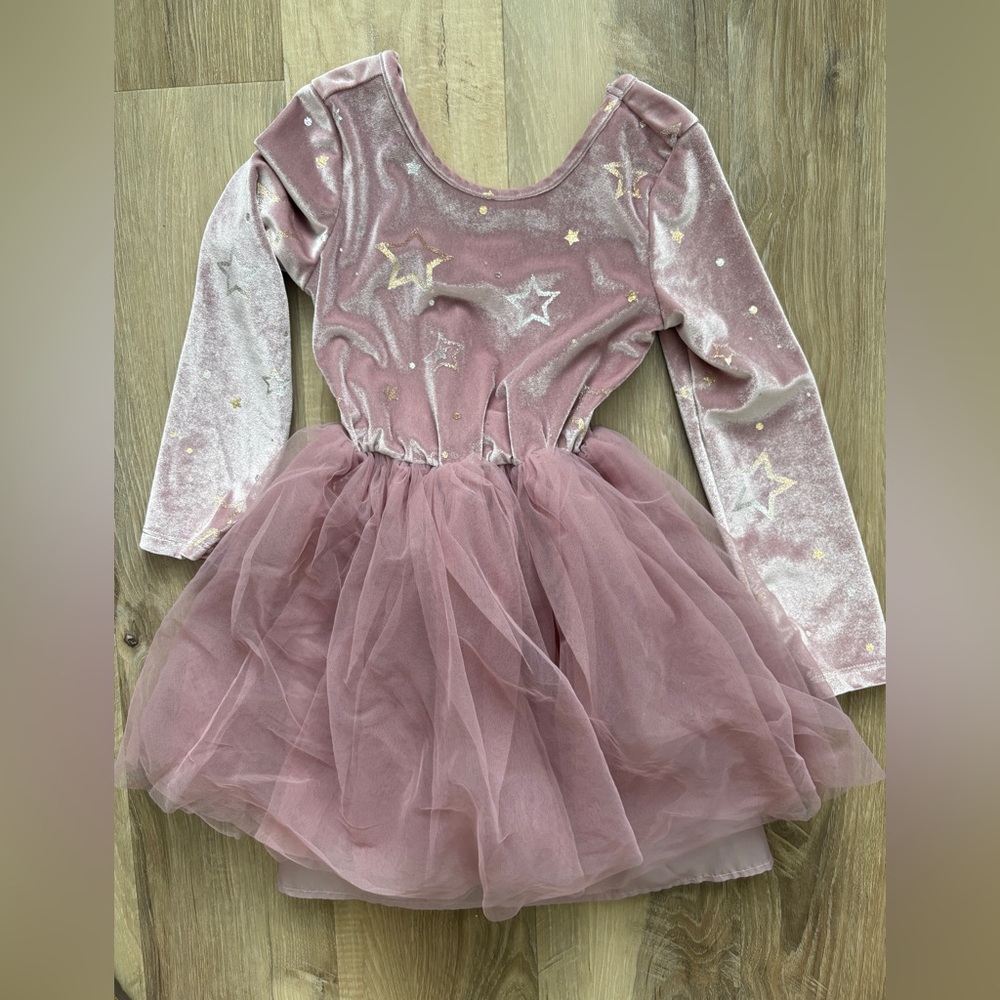 Cat & Jack Casual Dress with Velvet Top and Tulle Skirt
